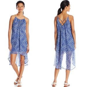 Speechless Gold Chain High-Low Shift Dress M